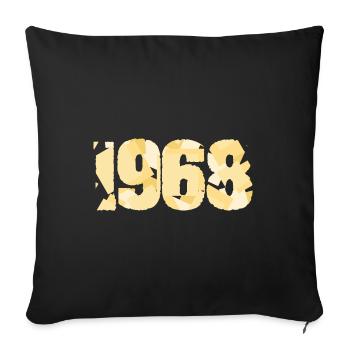 1968 - Sofa pillowcase 17,3'' x 17,3'' (45 x 45 cm) - black - Front