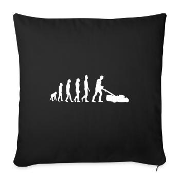 Jardinier jardinier tondeuse à gazon Evolution - Housse de coussin décorative 45 x 45 cm - noir - Devant