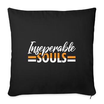 Best Friends Best Buds Best Friend - Sofa pillowcase 17,3'' x 17,3'' (45 x 45 cm) - black - Front