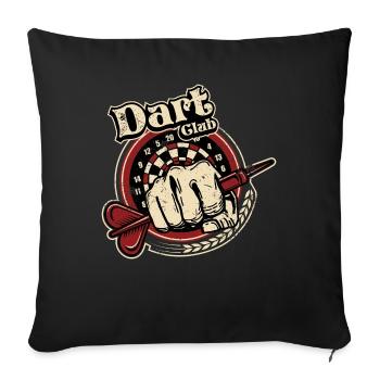 Dart Club 2 - Dart T-Shirts RAHMENLOS - Sport Club - Sofakissenbezug 45 x 45 cm - Schwarz - Vorne