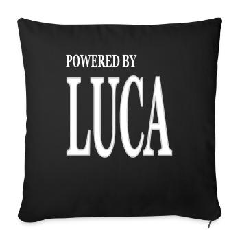 Luca First Name Name luca Gift Idea - Sofa pillowcase 17,3'' x 17,3'' (45 x 45 cm) - black - Front