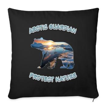 Arctic Guardian - Sofa pillowcase 17,3'' x 17,3'' (45 x 45 cm) - black - Front