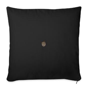 Acorn embroidered - Sofa pillowcase 17,3'' x 17,3'' (45 x 45 cm) - black - Front