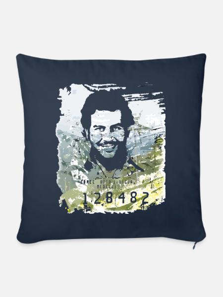 Pablo Escobar distressed - Sofakissenbezug 45 x 45 cm - Navy