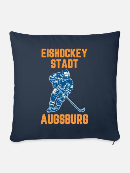 Eishockey Stadt AUGSBURG - Sofakissenbezug 45 x 45 cm - Navy