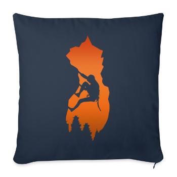montée - Housse de coussin décorative 45 x 45 cm - bleu marine - Devant