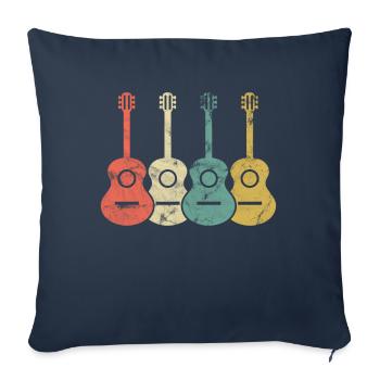 Ukulele Soprano-Ukulele - Sofa pillowcase 17,3'' x 17,3'' (45 x 45 cm) - navy - Front