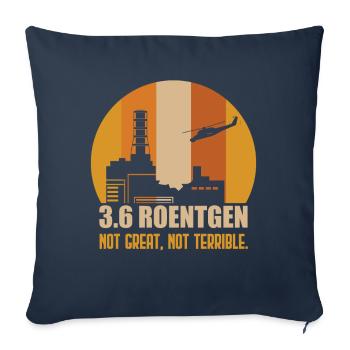 Réacteur de Tchernobyl - Housse de coussin décorative 45 x 45 cm - bleu marine - Devant