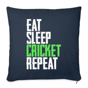 Cricket cricketer - Sofa pillowcase 17,3'' x 17,3'' (45 x 45 cm) - navy - Front