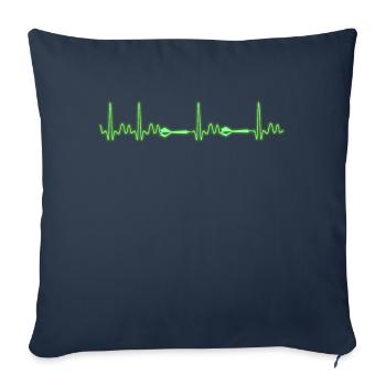 Joueur de fléchettes fléchettes club de fléchettes - Housse de coussin décorative 45 x 45 cm - bleu marine - Devant
