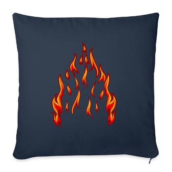 Feuer Flamme Brand Inferno Flamme feurig Hitze - Sofakissenbezug 45 x 45 cm - Navy - Vorne