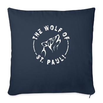 St. Pauli Hamburg Wolf - Housse de coussin décorative 45 x 45 cm - bleu marine - Devant