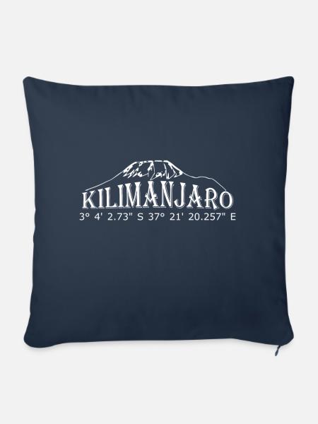 Kilimanjaro Berg Natur Bergsteiger Tansania - Sofakissenbezug 45 x 45 cm - Navy
