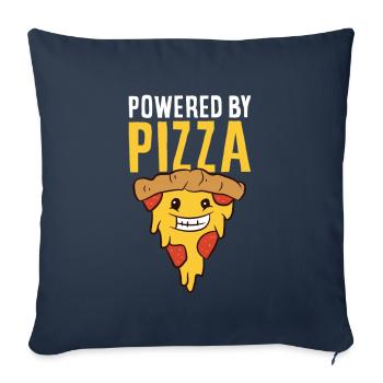 Powered By Pizza Love Pizzas - Sofa pillowcase 17,3'' x 17,3'' (45 x 45 cm) - navy - Front