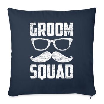 Bachelor Party Team Groom Group Shirt - Sofa pillowcase 17,3'' x 17,3'' (45 x 45 cm) - navy - Front
