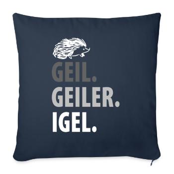 Igel - Sofakissenbezug 45 x 45 cm - Navy - Vorne