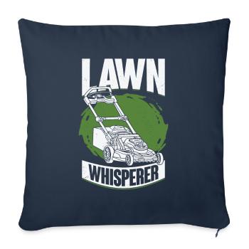 Tondeuse à gazon Tondeuse à gazon Jardin Jardinier Cadeau - Housse de coussin décorative 45 x 45 cm - bleu marine - Devant