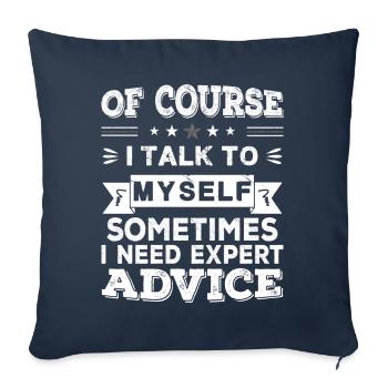 Of Course I Talk To Myself - Sofa pillowcase 17,3'' x 17,3'' (45 x 45 cm) - navy - Front