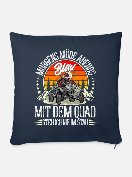 Quad ATV Offroad Quadfahrer - Sofakissenbezug 45 x 45 cm - Navy