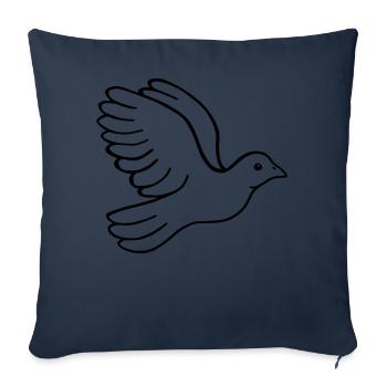 Colombe - Housse de coussin décorative 45 x 45 cm - bleu marine - Devant