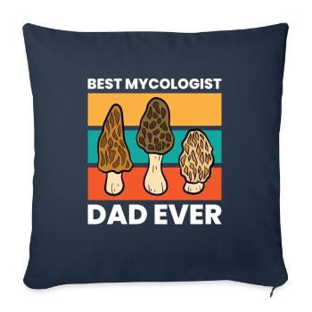 Mushroom Hunting Dad Best Mycologist Dad Ever - Sofa pillowcase 17,3'' x 17,3'' (45 x 45 cm) - navy - Front