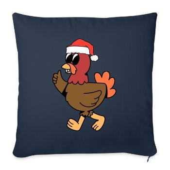 Christmas Chicken - Sofa pillowcase 17,3'' x 17,3'' (45 x 45 cm) - navy - Front