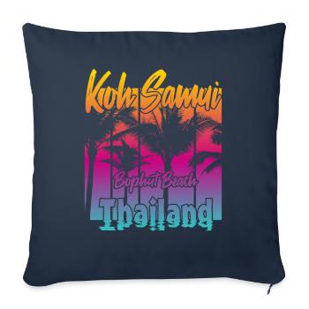 Koh Samui Thaïlande Bophut Beach - Housse de coussin décorative 45 x 45 cm - bleu marine - Devant