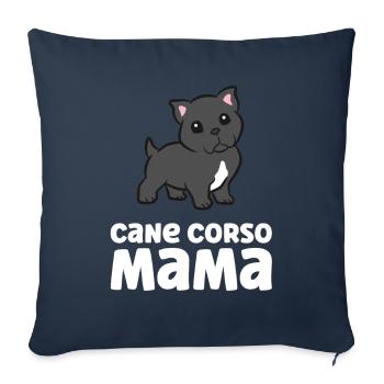 Cane Corso Mom Funny Cane Corso Dog - Sofa pillowcase 17,3'' x 17,3'' (45 x 45 cm) - navy - Front