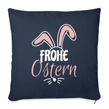 Frohe Ostern - Sofakissenbezug 45 x 45 cm - Navy - Vorne