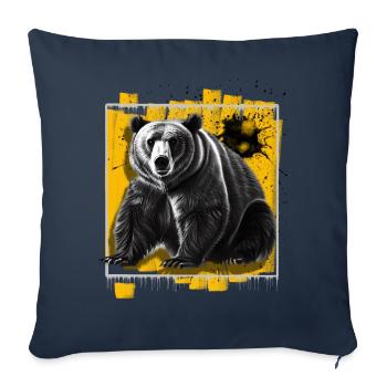 Bear - Sofa pillowcase 17,3'' x 17,3'' (45 x 45 cm) - navy - Front