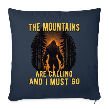 The Mountains Are Calling and I Must Go - Sofa pillowcase 17,3'' x 17,3'' (45 x 45 cm) - navy - Front