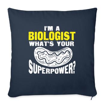Biology Gift Biologist - Sofa pillowcase 17,3'' x 17,3'' (45 x 45 cm) - navy - Front