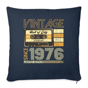 47th Birthday Man Original July Vintage 1976 - Sofa pillowcase 17,3'' x 17,3'' (45 x 45 cm) - navy - Front