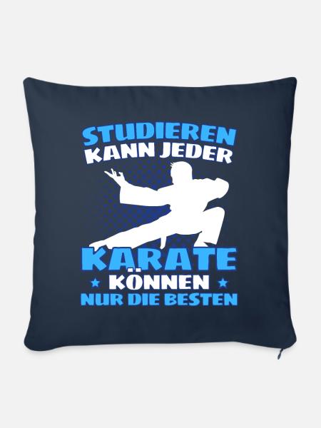 Lustiger Karate Spruch Karateanzug für - Sofakissenbezug 45 x 45 cm - Navy