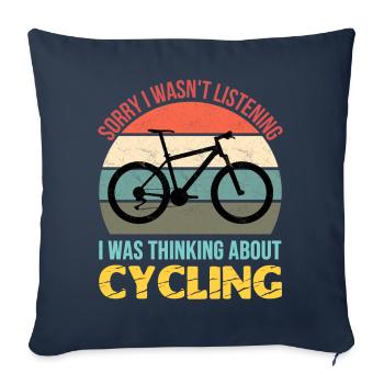 Sorry I wasn't listening I was thinking cycling - Sofa pillowcase 17,3'' x 17,3'' (45 x 45 cm) - navy - Front