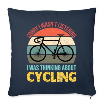 Sorry I wasn't listening I was thinking cycling - Sofa pillowcase 17,3'' x 17,3'' (45 x 45 cm) - navy - Front
