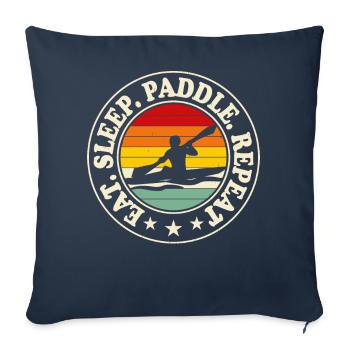 Kayak Kayaker Kayaker - Sofa pillowcase 17,3'' x 17,3'' (45 x 45 cm) - navy - Front