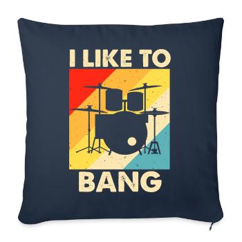 Drums Drummer Drummer - Sofa pillowcase 17,3'' x 17,3'' (45 x 45 cm) - navy - Front