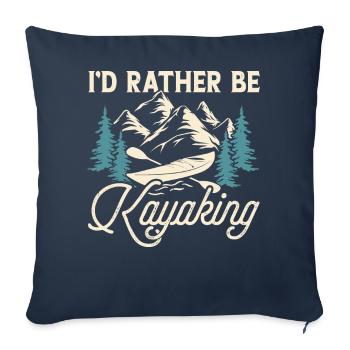Kayak Kayaker Kayaker - Sofa pillowcase 17,3'' x 17,3'' (45 x 45 cm) - navy - Front