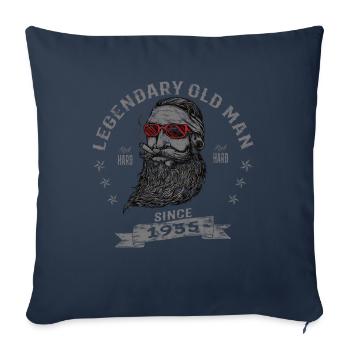 1955 Anniversaire Légendaire Vieil Homme - Housse de coussin décorative 45 x 45 cm - bleu marine - Devant