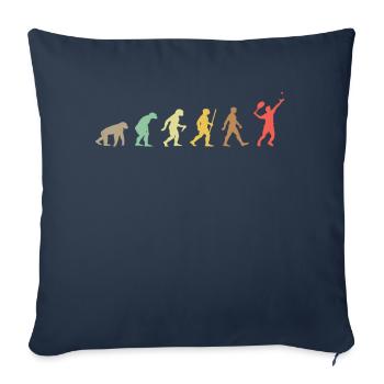 Vintage Tennis RetroTennis Player Evolution - Sofa pillowcase 17,3'' x 17,3'' (45 x 45 cm) - navy - Front