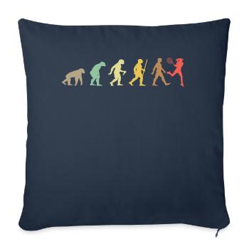 Vintage Tennis RetroTennis Player Evolution - Sofa pillowcase 17,3'' x 17,3'' (45 x 45 cm) - navy - Front