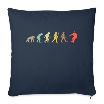 Snowboarding Retro Snowboard Evolution Snowboarder - Housse de coussin décorative 45 x 45 cm - bleu marine - Devant
