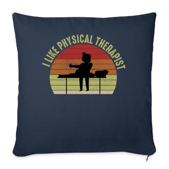 USA physical therapist Rretro Student - Sofa pillowcase 17,3'' x 17,3'' (45 x 45 cm) - navy - Front