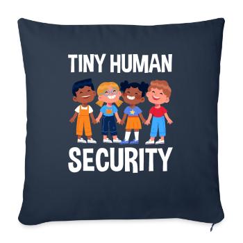 Little people safety daycare center - Sofa pillowcase 17,3'' x 17,3'' (45 x 45 cm) - navy - Front
