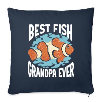 Aquarium Fish Tank Aquarist - Sofa pillowcase 17,3'' x 17,3'' (45 x 45 cm) - navy - Front
