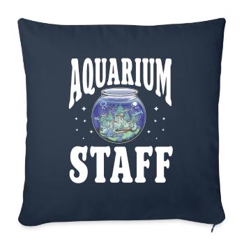 Aquarium Fish Tank Aquarist - Sofa pillowcase 17,3'' x 17,3'' (45 x 45 cm) - navy - Front