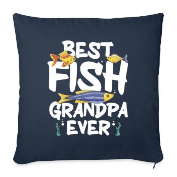 Aquarium Fish Tank Aquarist - Sofa pillowcase 17,3'' x 17,3'' (45 x 45 cm) - navy - Front