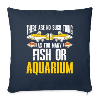 Aquarium Fish Tank Aquarist - Sofa pillowcase 17,3'' x 17,3'' (45 x 45 cm) - navy - Front