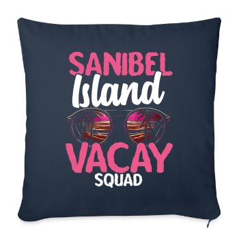 Sanibel Island Strand – Sommerferien in Florida - Sofakissenbezug 45 x 45 cm - Navy - Vorne